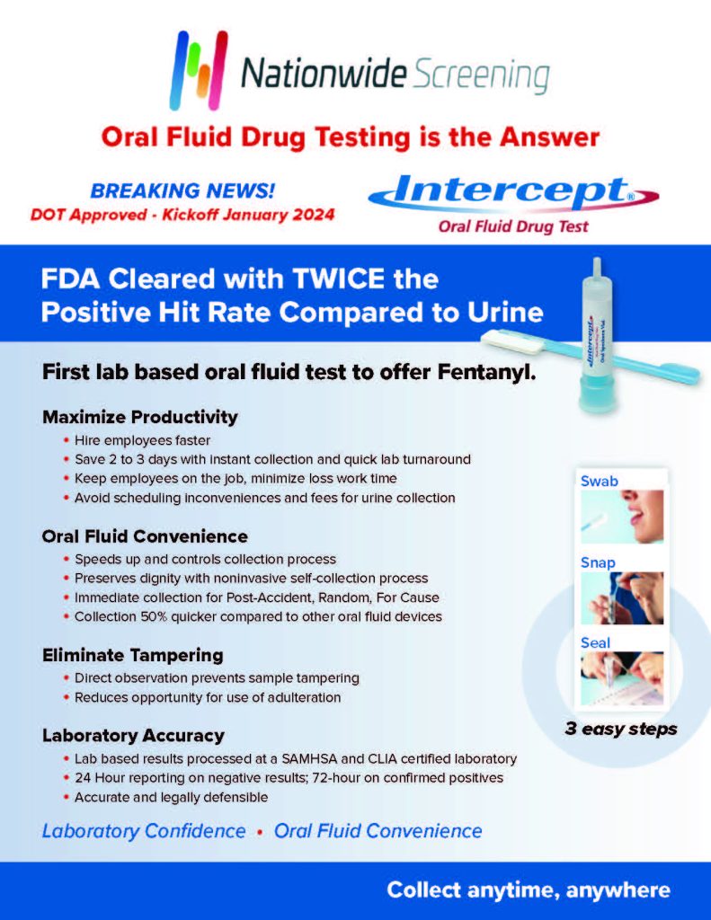 Intercept Oral Fluid Drug Test - Nationwide Screening